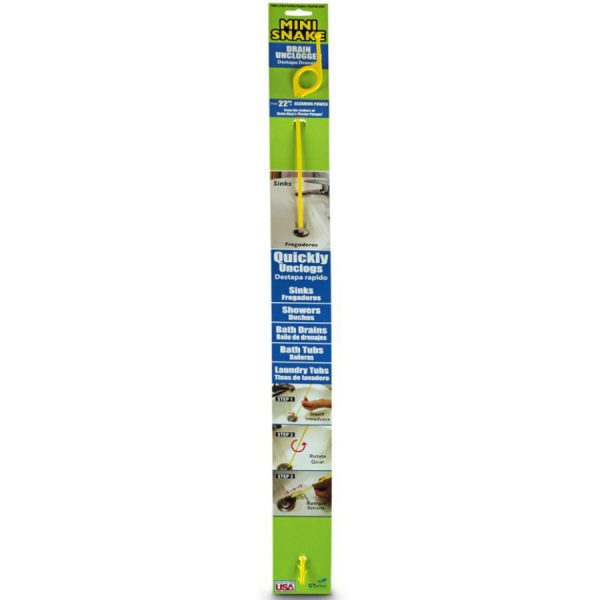 GT Water DKMS Drain King Drain Unclogger, Yellow, 26 in Supply