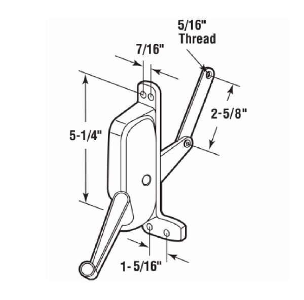 Prime Line H 3669 Pan American Awning Window Operator, Aluminum Fashion - Image 2