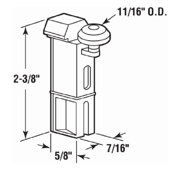 Prime Line B 543 Sliding Screen Door Top Roller, 2-Pack Supply - Image 2