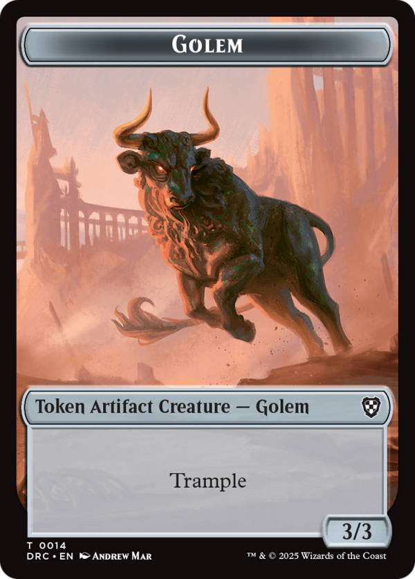 Golem (0014)    Thopter (0010) Double-Sided Token [Aetherdrift Tokens] Supply