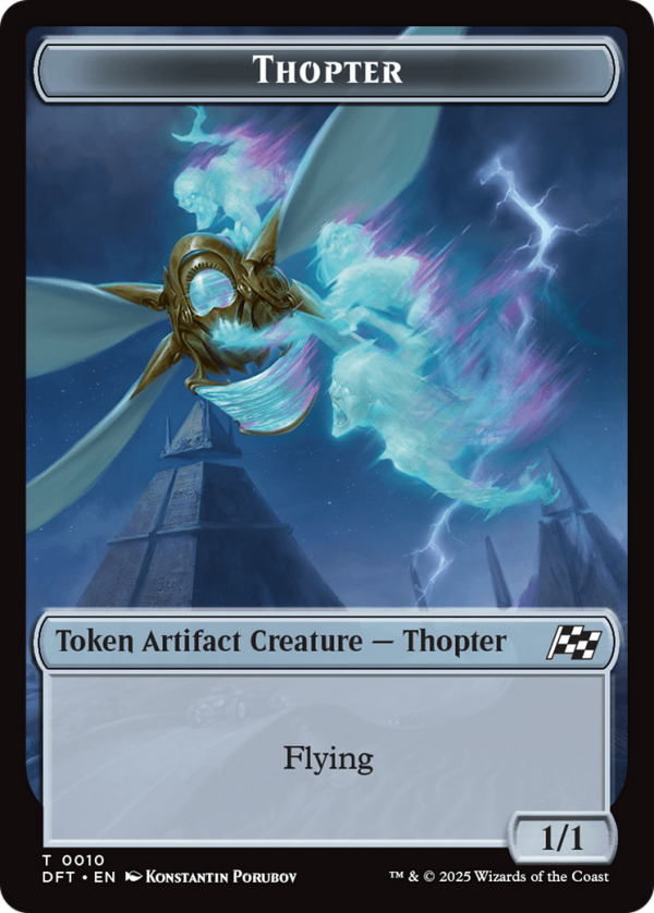 Golem (0014)    Thopter (0010) Double-Sided Token [Aetherdrift Tokens] Supply - Image 2