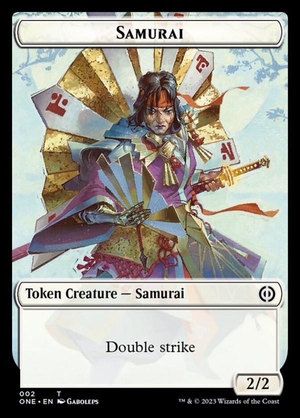 Rebel    Samurai Double-Sided Token [Phyrexia: All Will Be One Tokens] For Cheap - Image 4