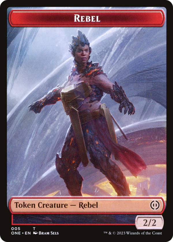 Rebel    Samurai Double-Sided Token [Phyrexia: All Will Be One Tokens] For Cheap - Image 3