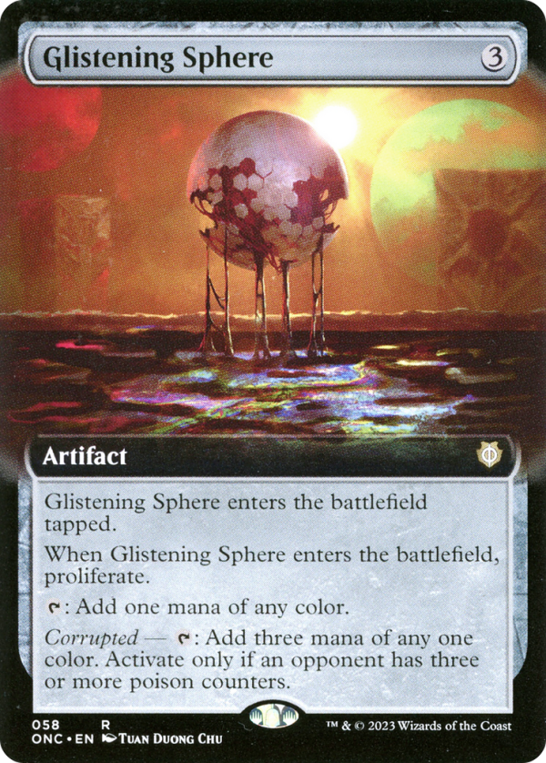 Glistening Sphere (Extended Art) [Phyrexia: All Will Be One Commander] Discount - Image 2