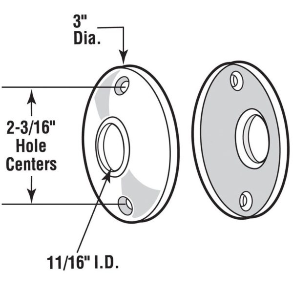 Prime-Line E2296 Door Knob Rosettes, Polished Brass For Cheap - Image 2