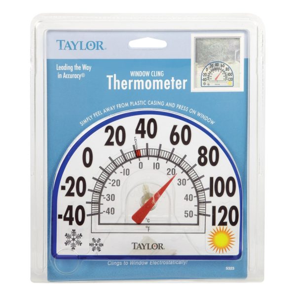 Taylor 5323 Four-Season Window Cling Dial Thermometer, Plastic, 7  Cheap