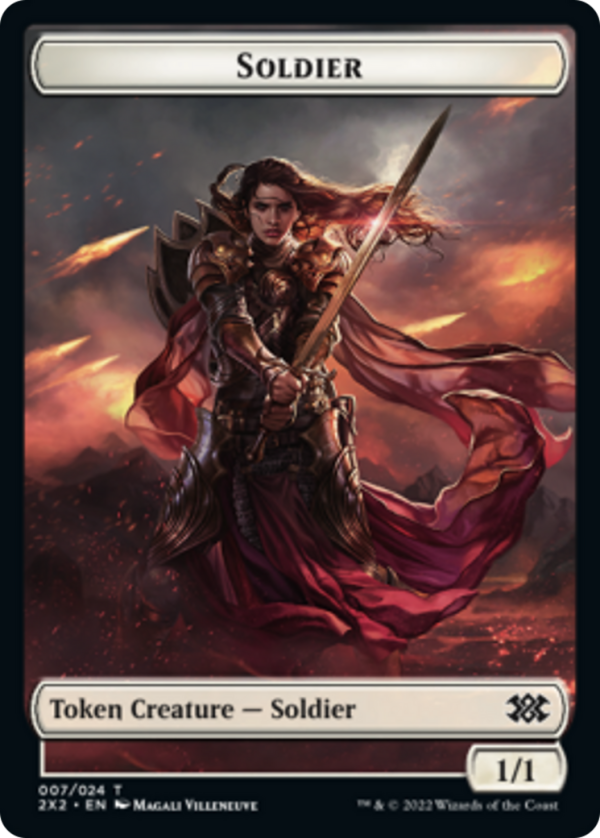 Worm    Soldier Double-Sided Token [Double Masters 2022 Tokens] Sale - Image 2