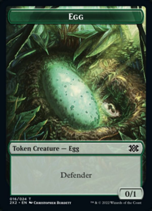 Egg    Soldier Double-Sided Token [Double Masters 2022 Tokens] Cheap