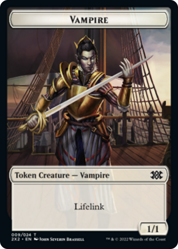 Saproling    Vampire Double-Sided Token [Double Masters 2022 Tokens] Supply - Image 2