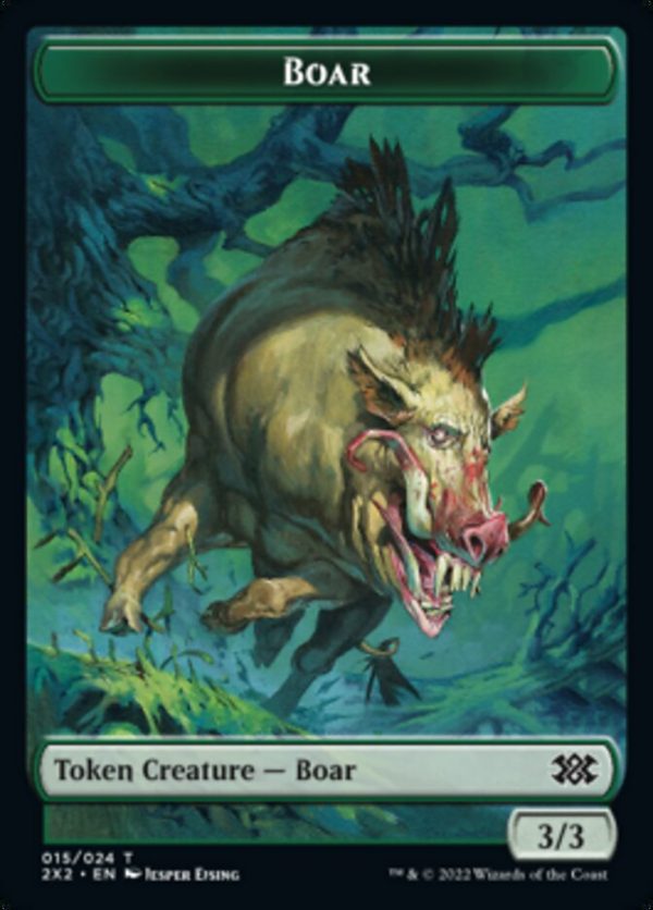 Boar    Knight Double-Sided Token [Double Masters 2022 Tokens] For Cheap