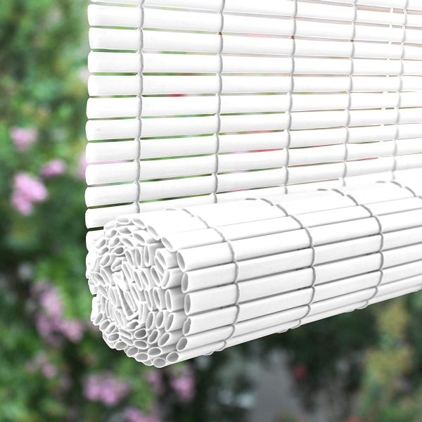 Lewis Hyman 3320146 Cord Free 1 4  Oval Roll Up Blind PVC Shade, White, 48 x72  Sale - Image 2