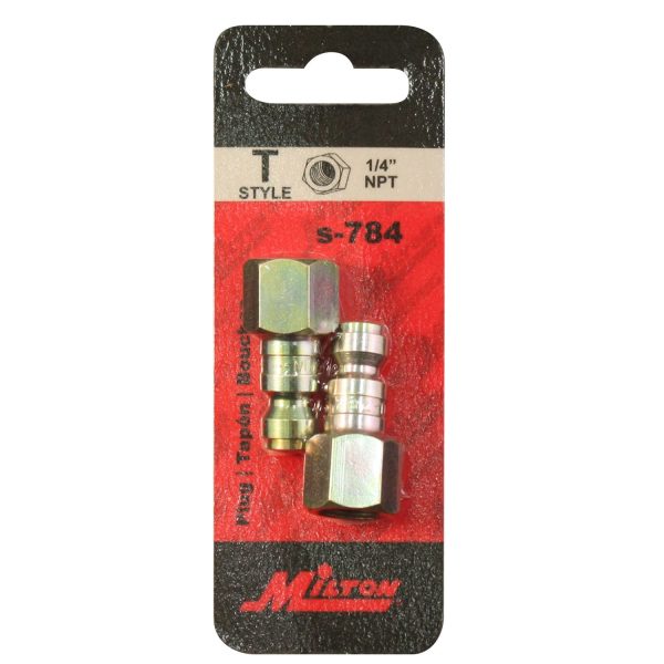 Milton S-784 Female T Style Plugs, 1 4  NPT, 2-Pack Online now - Image 2