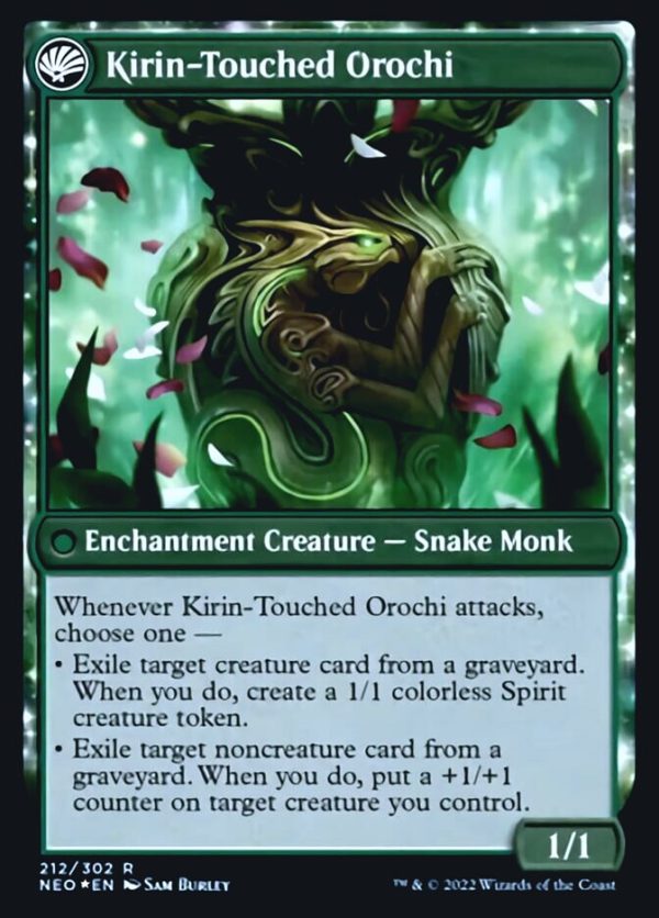 Teachings of the Kirin    Kirin-Touched Orochi [Kamigawa: Neon Dynasty Prerelease Promos] Online Hot Sale - Image 2