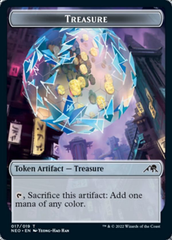 Spirit (002)    Treasure Double-Sided Token [Kamigawa: Neon Dynasty Tokens] Cheap - Image 2