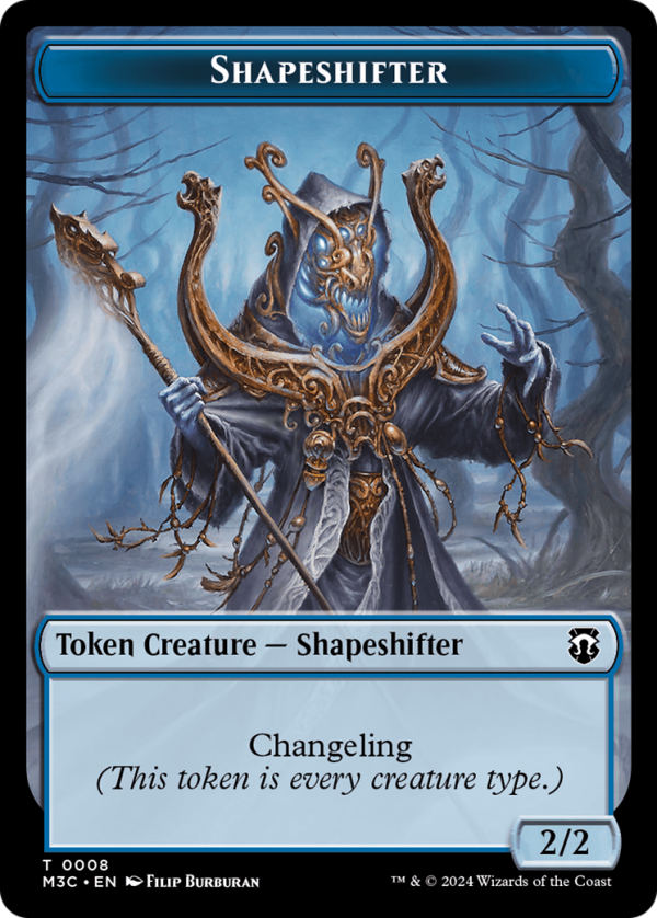 Dragon    Shapeshifter (0008) Double-Sided Token [Modern Horizons 3 Commander Tokens] For Cheap - Image 2