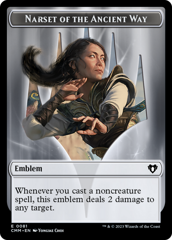 Narset of the Ancient Way Emblem    Wizard Double-Sided Token [Commander Masters Tokens] For Sale