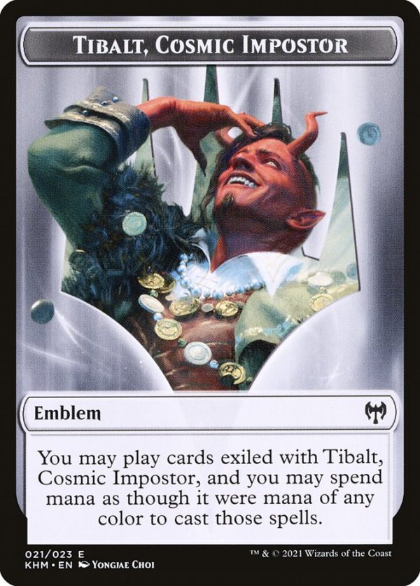 Human Warrior    Tibalt, Cosmic Impostor Emblem Double-Sided Token [Kaldheim Tokens] Online - Image 2