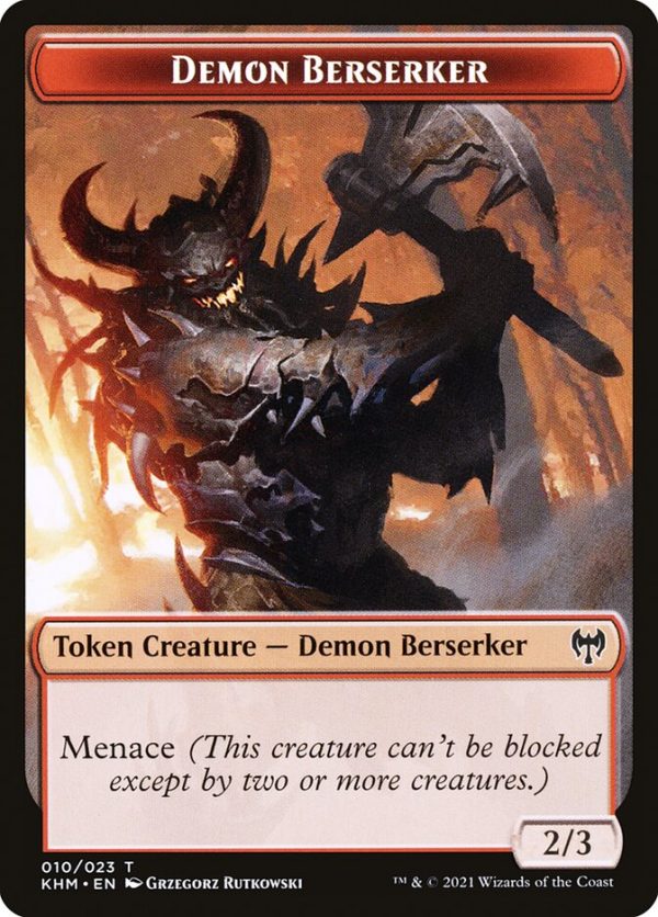 Treasure    Demon Berserker Double-Sided Token [Kaldheim Tokens] Fashion - Image 2