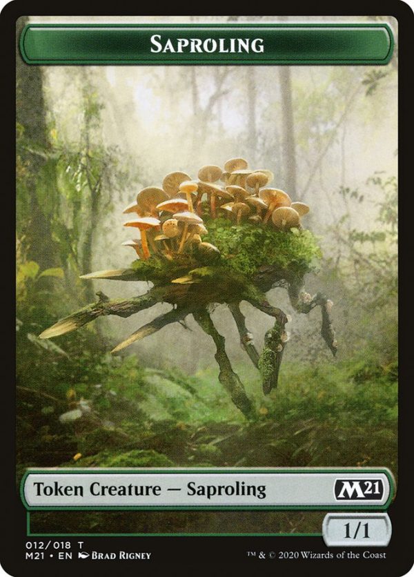 Bird    Saproling Double-Sided Token [Core Set 2021 Tokens] Fashion - Image 2