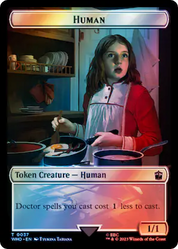 Human (0037)    Dinosaur Double-Sided Token (Surge Foil) [Doctor Who Tokens] For Cheap