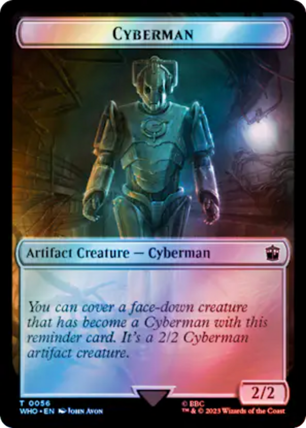Alien Rhino    Cyberman Double-Sided Token (Surge Foil) [Doctor Who Tokens] Supply - Image 2