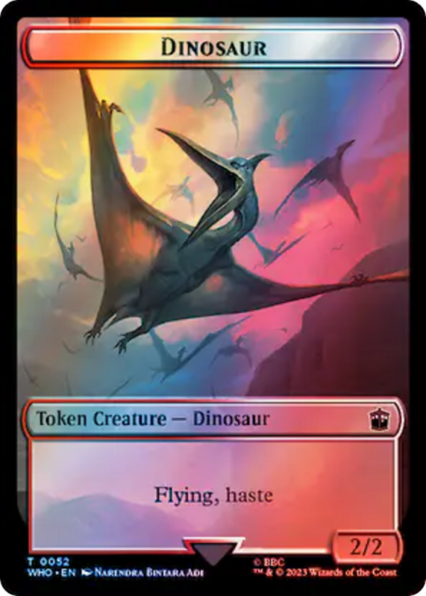 Human (0037)    Dinosaur Double-Sided Token (Surge Foil) [Doctor Who Tokens] For Cheap - Image 2