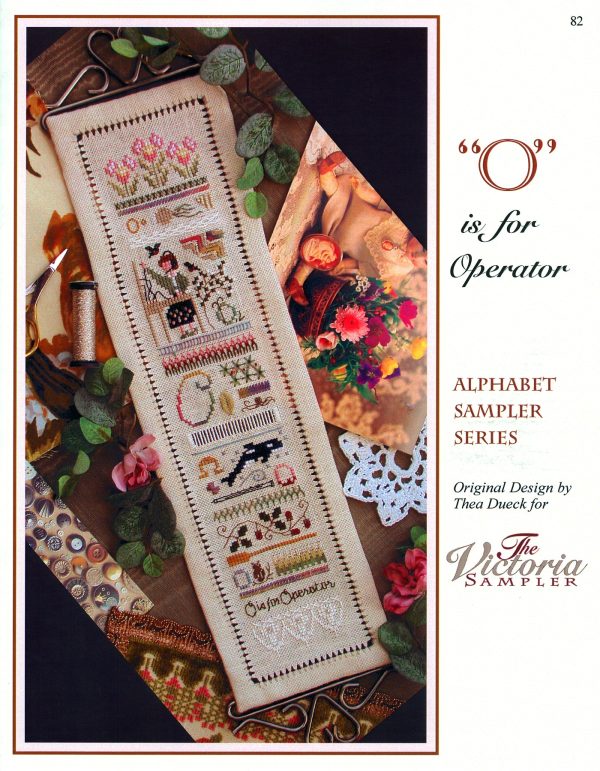 O is for Operator Sampler - Alphabet Series 15 of 24 - Embroidery and Cross Stitch Pattern - PDF Download Online Sale